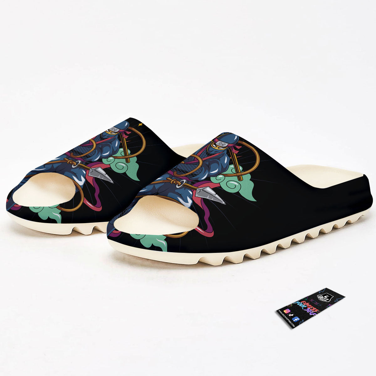 Warrior Ninja Print Sandals-grizzshop