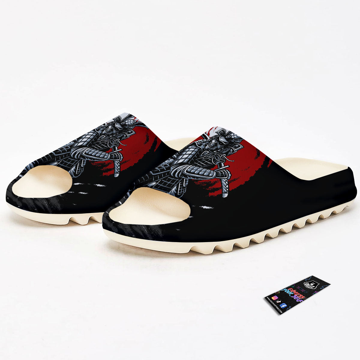 Warrior Samurai Dark Print Sandals-grizzshop