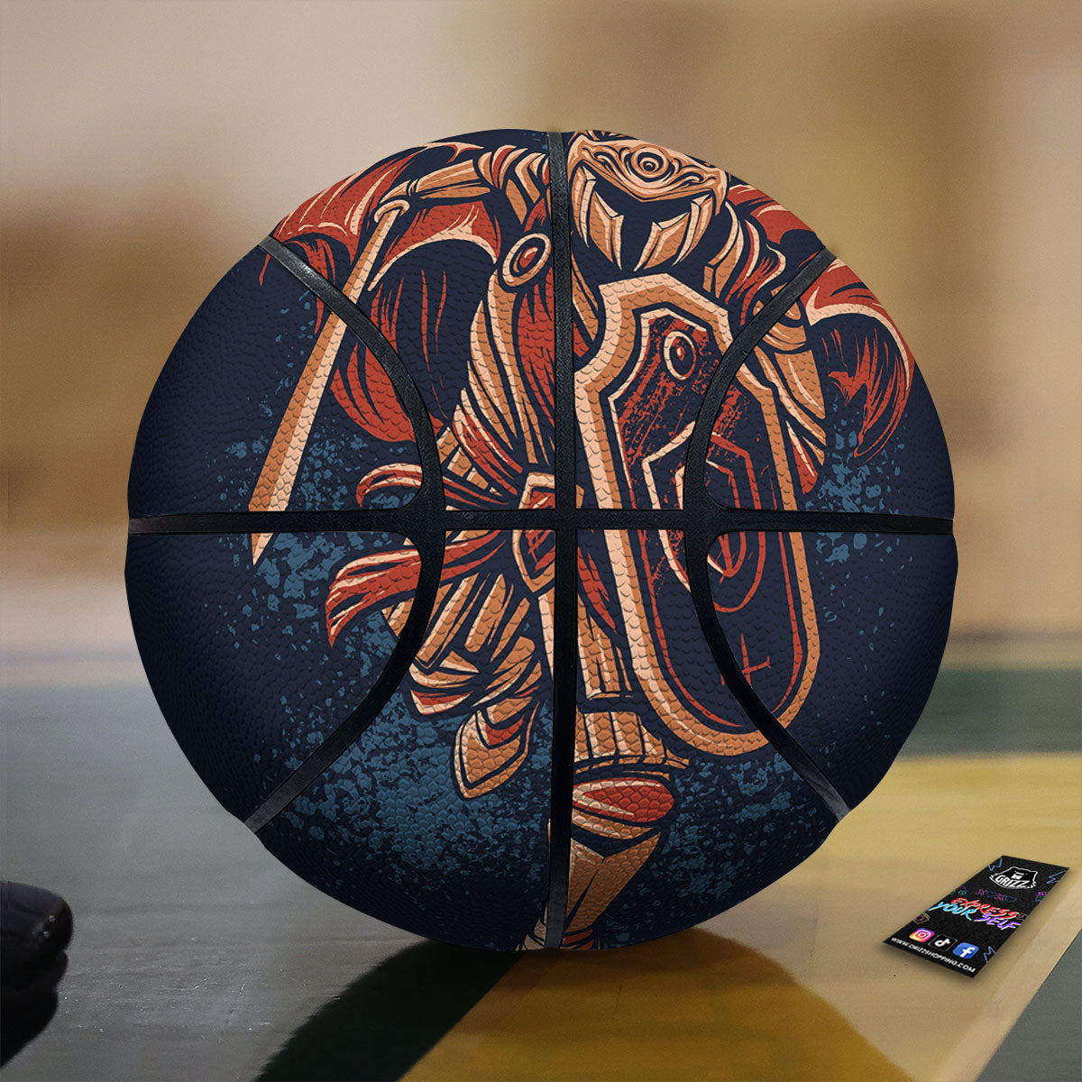 White Alstroemeria Red Print Pattern Basketball