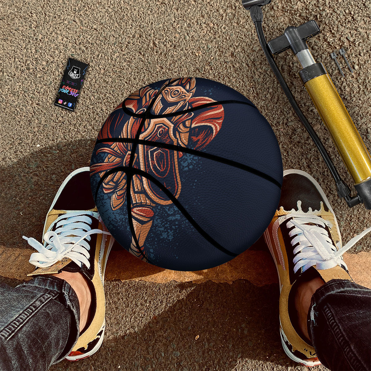 White Alstroemeria Red Print Pattern Basketball