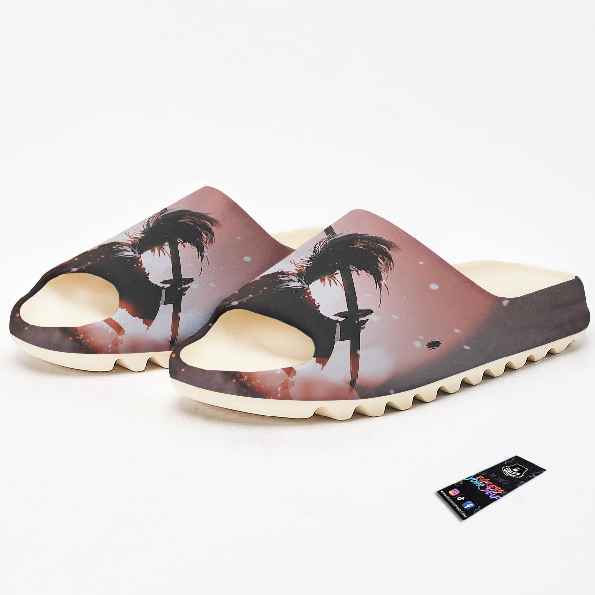 Warrior Sunset Samurai Print Sandals-grizzshop