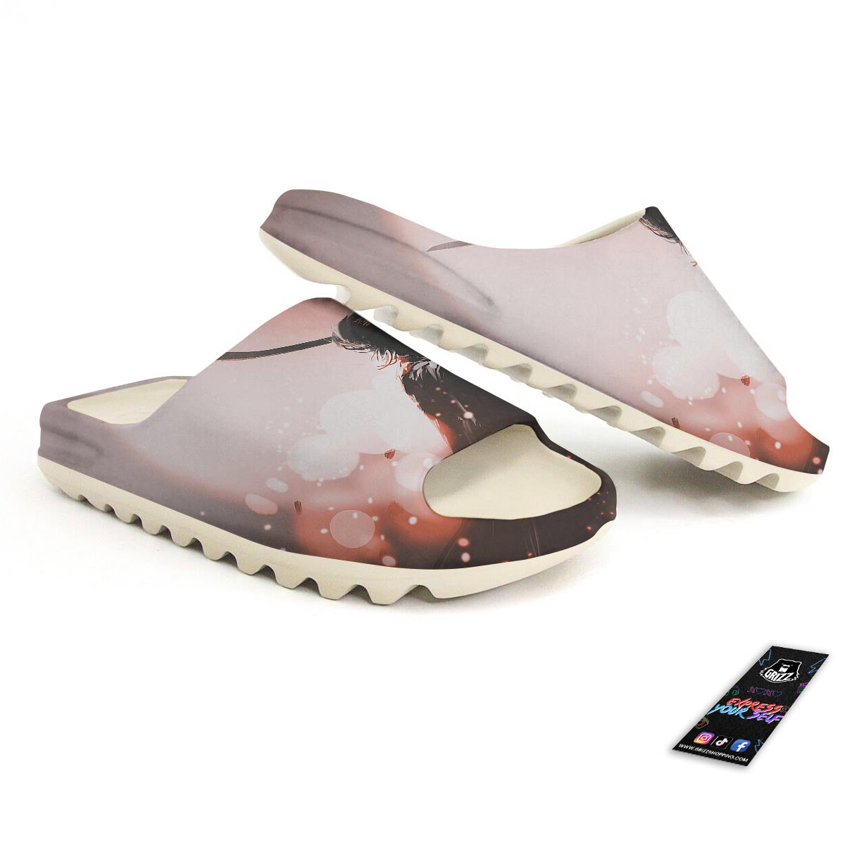 Warrior Sunset Samurai Print Sandals-grizzshop