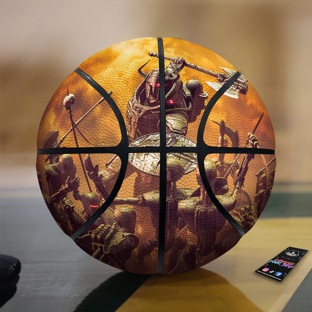Warrior Viking Machine Print Basketball