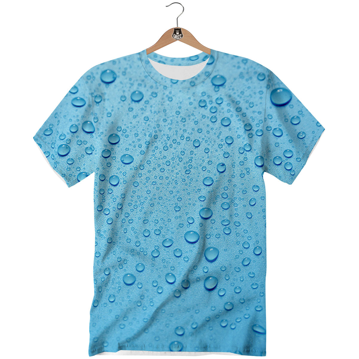 Water Drops Print T-Shirt-grizzshop