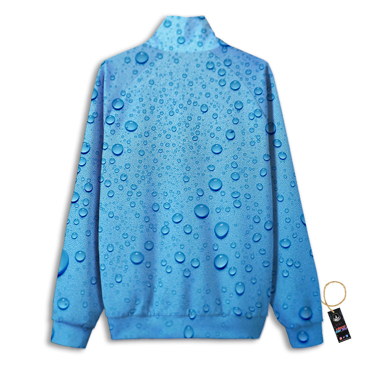 Water Drops Print Track Jacket-grizzshop