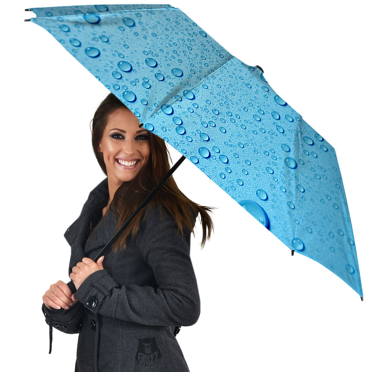 Water Drops Print Umbrella-grizzshop