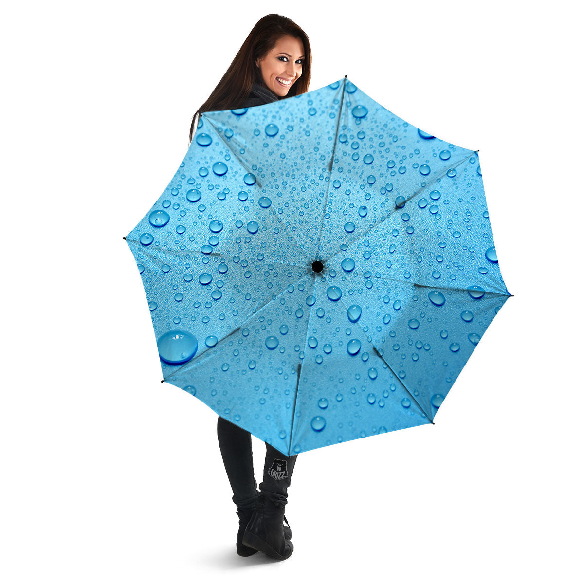 Water Drops Print Umbrella-grizzshop