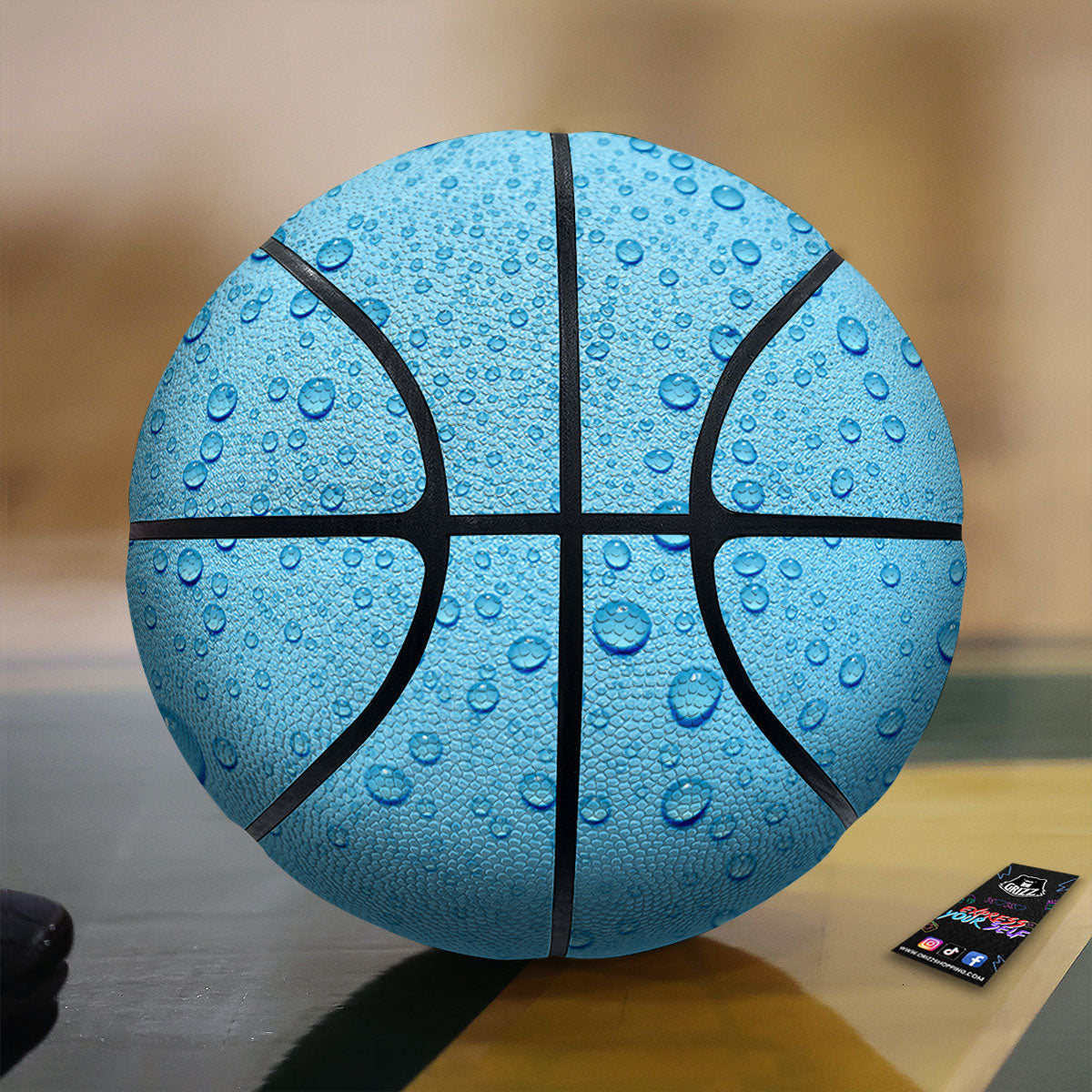 Water Drops Print Basketball