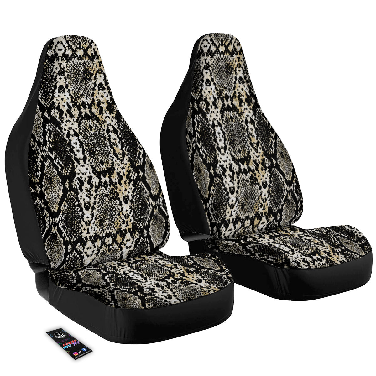 Watercolor Abstract Snake Animal Skin Print Car Seat Covers-grizzshop