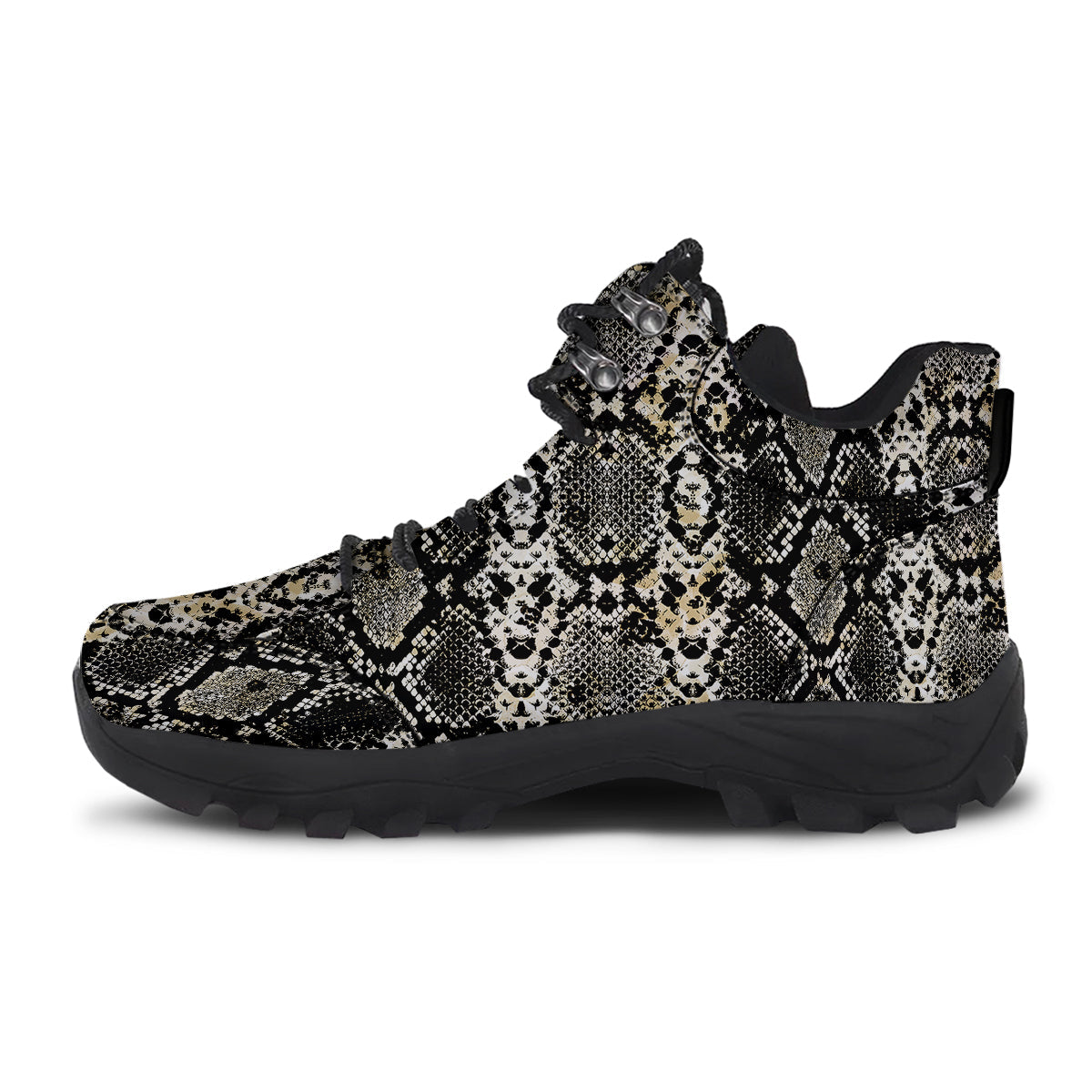 Watercolor Abstract Snake Animal Skin Print Hiking Shoes-grizzshop