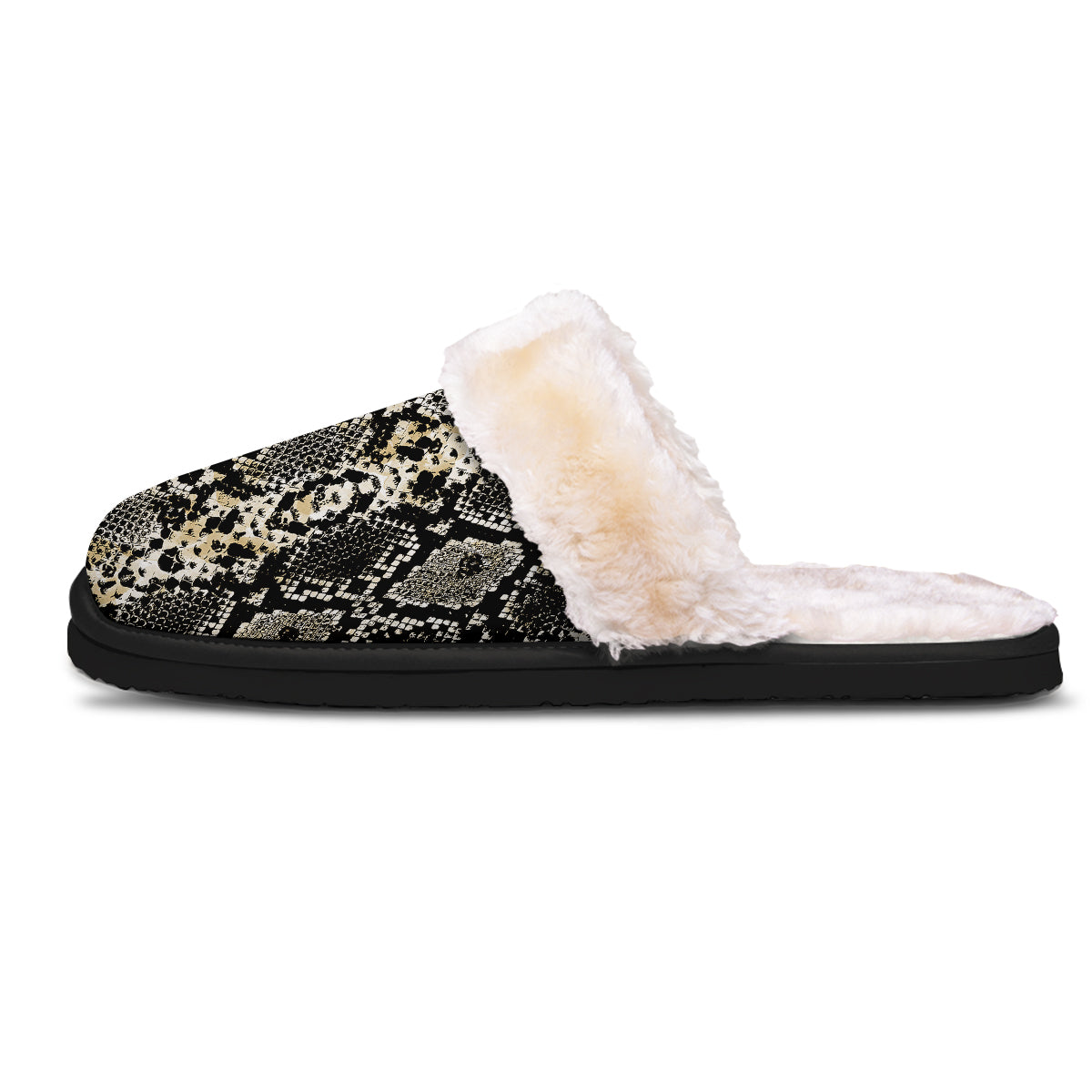Watercolor Abstract Snake Animal Skin Print Slippers-grizzshop