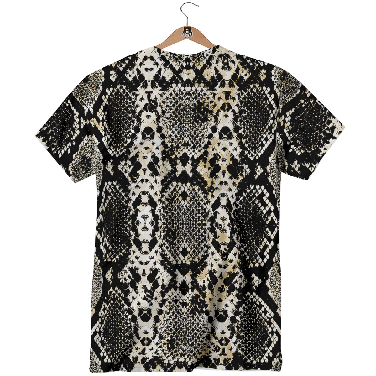 Watercolor Abstract Snake Animal Skin Print T-Shirt-grizzshop