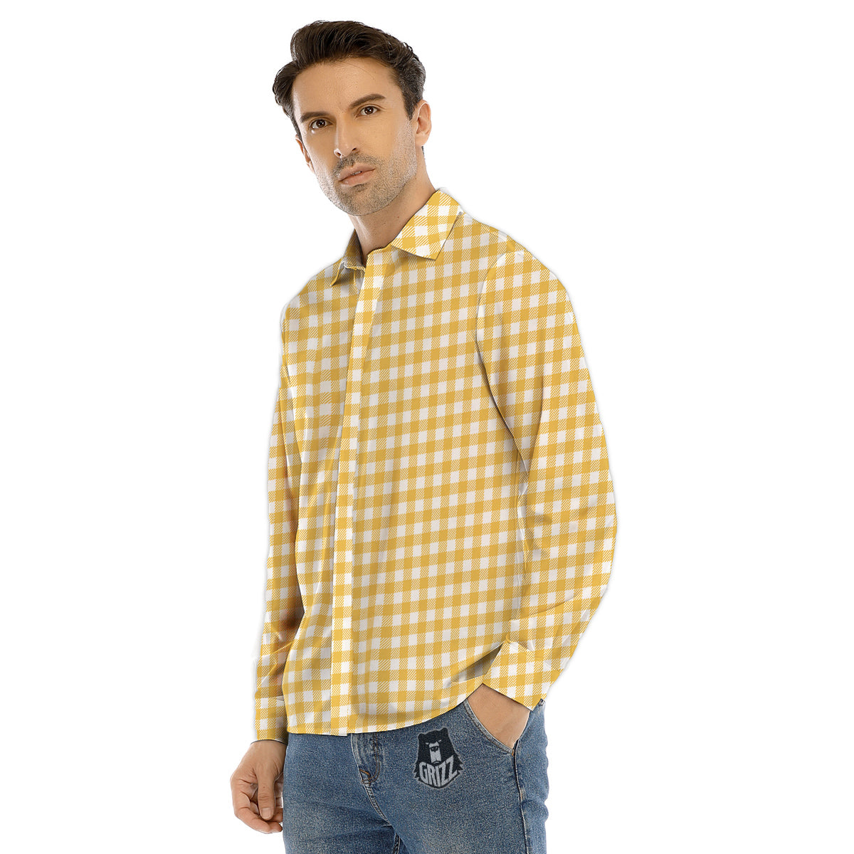 Watercolor Balloons And Storm Print Men's Dress Shirts-grizzshop