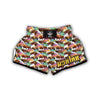 Watercolor Bison Print Pattern Muay Thai Boxing Shorts-grizzshop