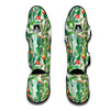 Watercolor Cactus Print Muay Thai Shin Guards-grizzshop