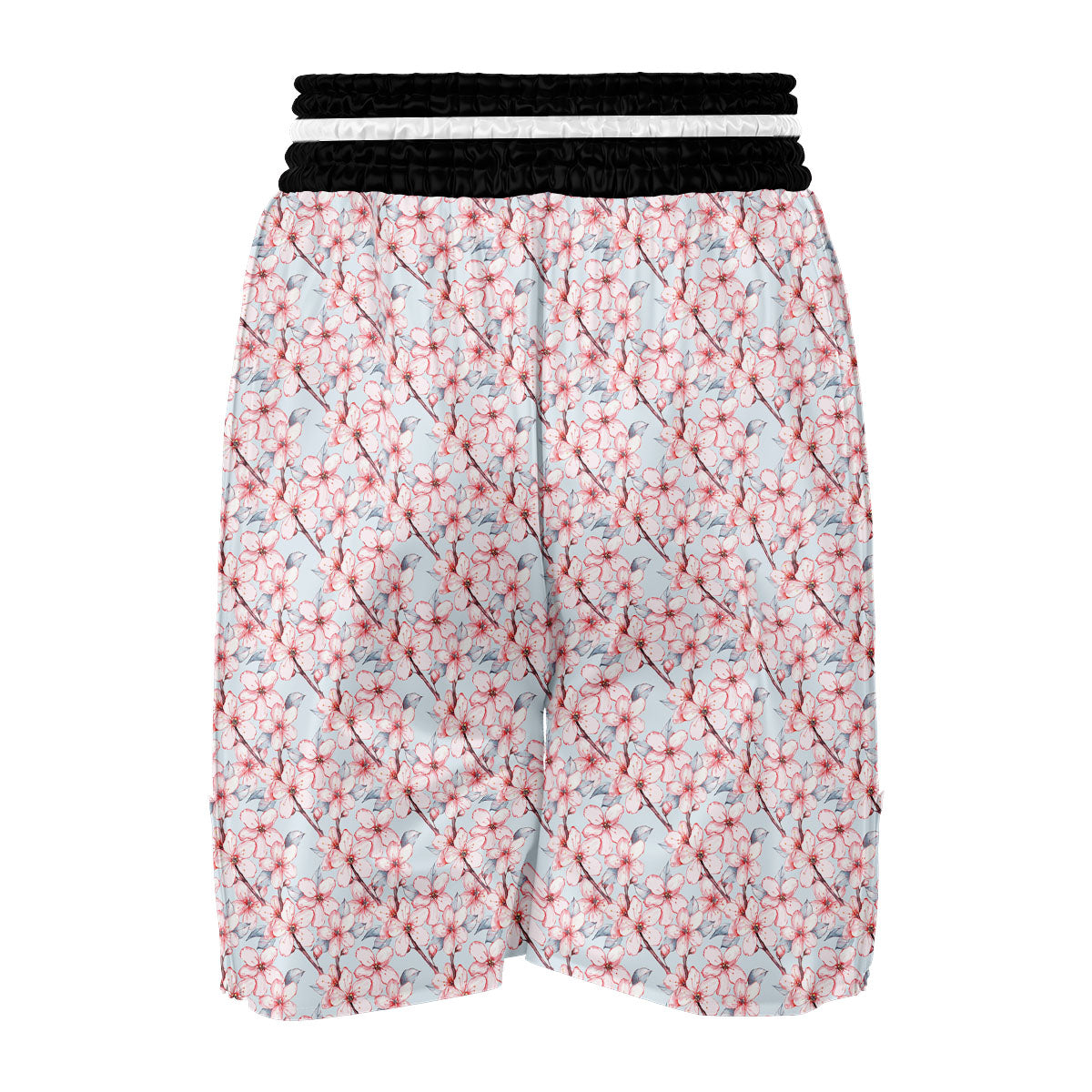 Watercolor Cherry Blossom Boxing Shorts-grizzshop