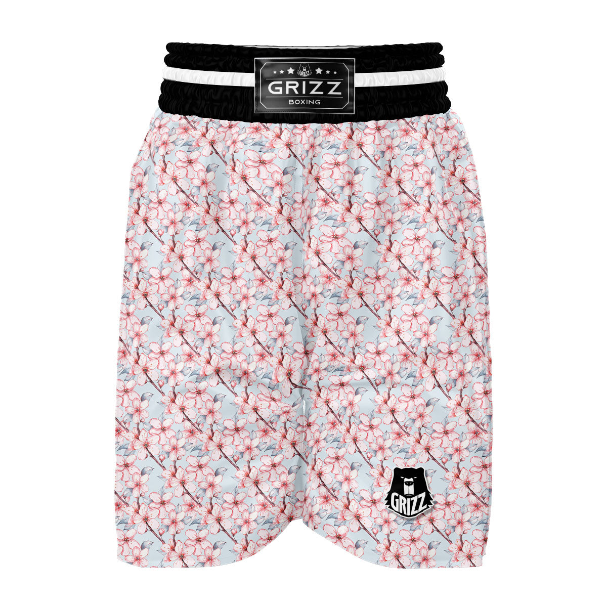 Watercolor Cherry Blossom Boxing Shorts-grizzshop