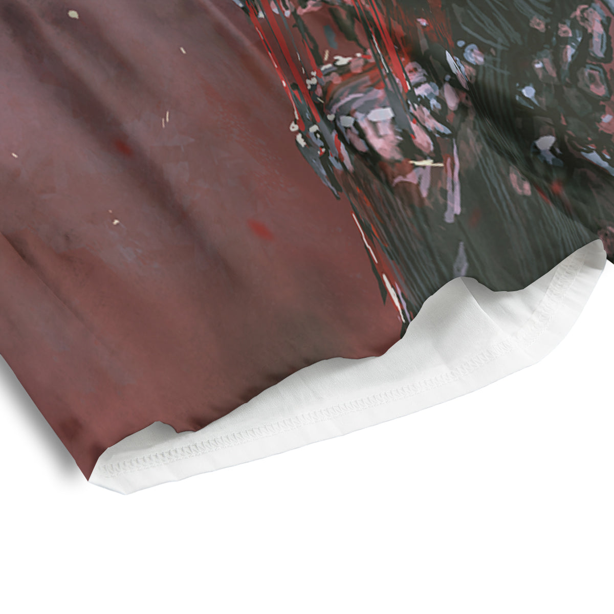 Watercolor Creepy Monsters Open Mouth Print Men's Athletic Shorts