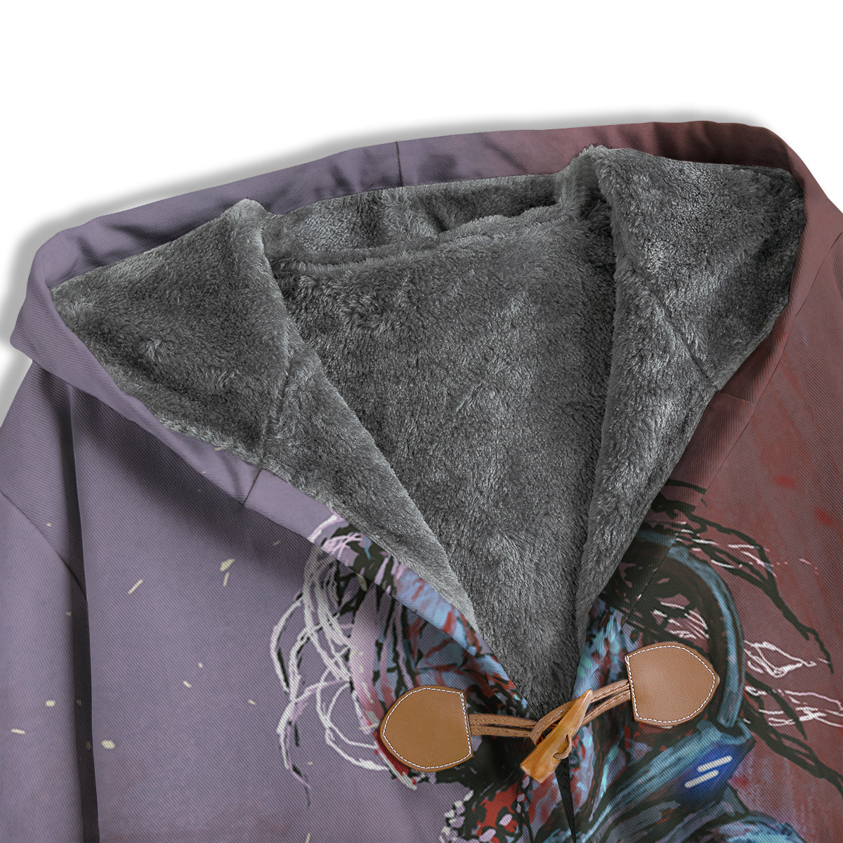 Watercolor Creepy Monsters Open Mouth Print Men's Windbreaker Jacket-grizzshop