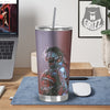 Watercolor Creepy Monsters Open Mouth Print Tumbler-grizzshop