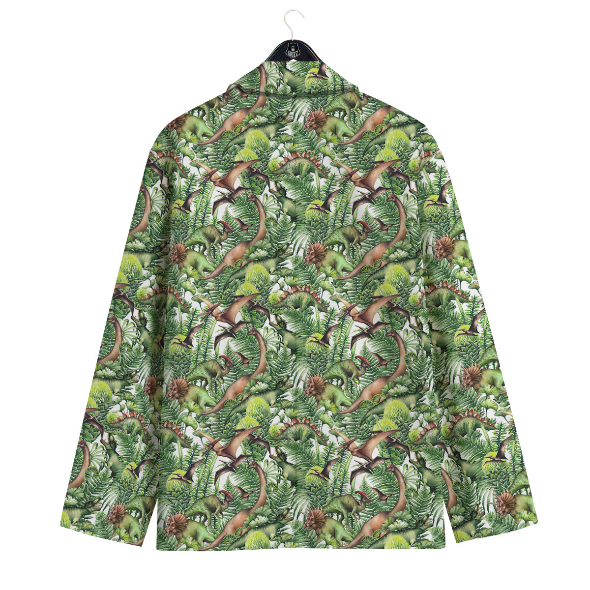 Watercolor Dinosaurs Plants Print Pattern Men's Sport Coat-grizzshop