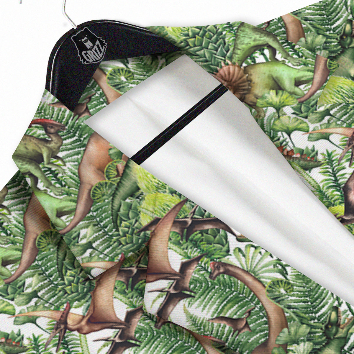 Watercolor Dinosaurs Plants Print Pattern Men's Sport Coat-grizzshop