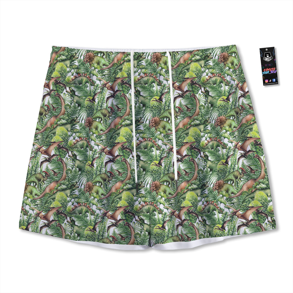 Virgo Cute Cartoon Print Pattern Mesh Shorts