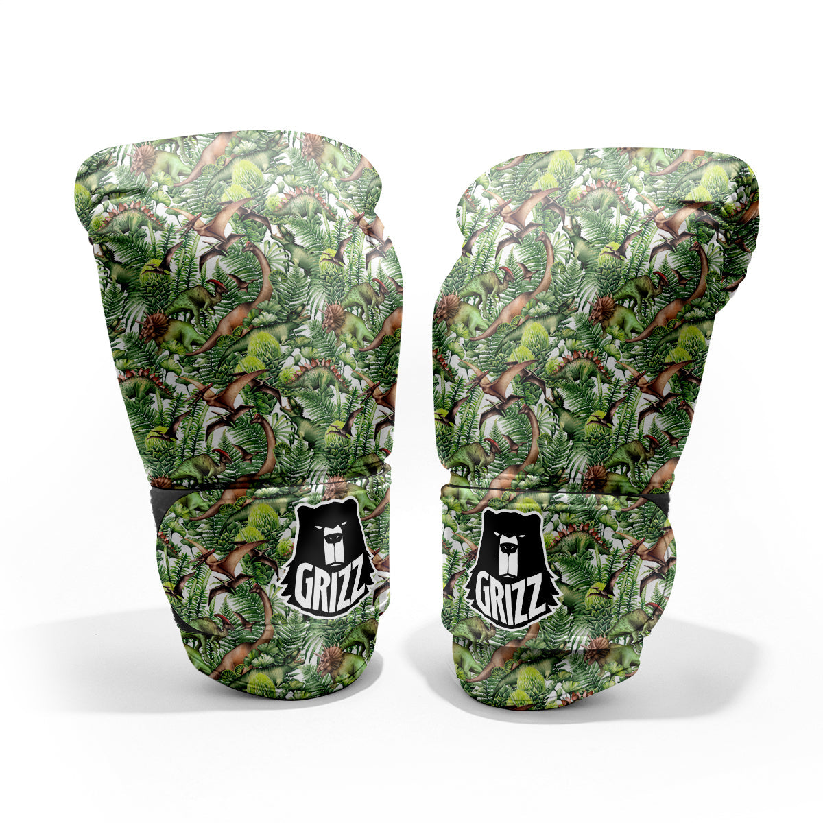 Watercolor Dinosaurs Plants Print Pattern Pro Boxing Glove