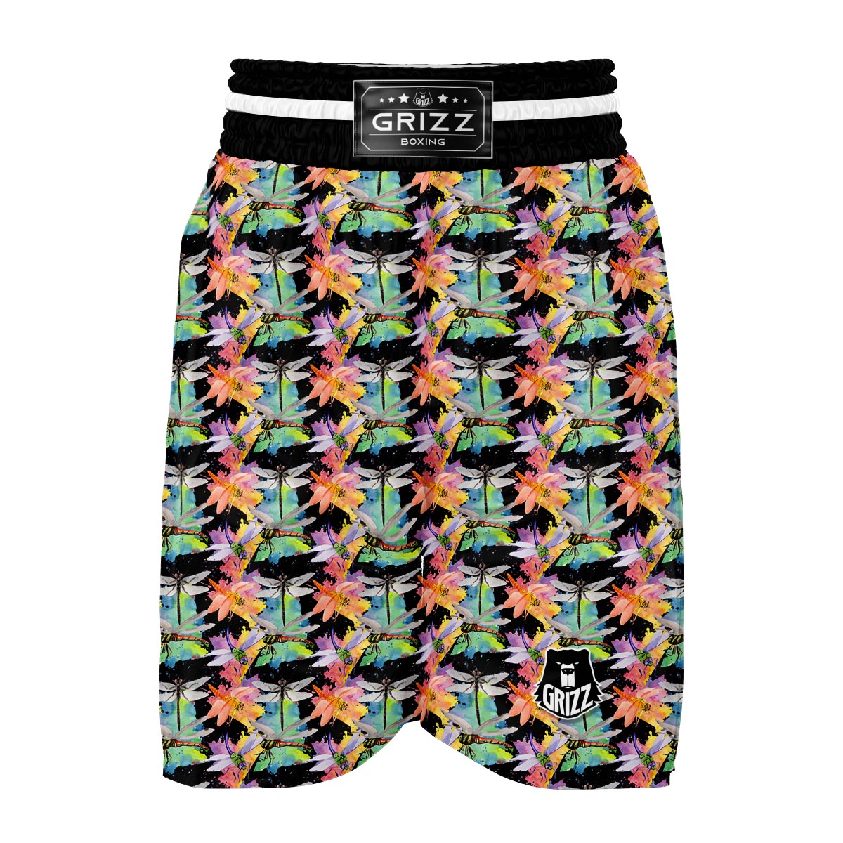 Watercolor Dragonfly Boxing Shorts-grizzshop
