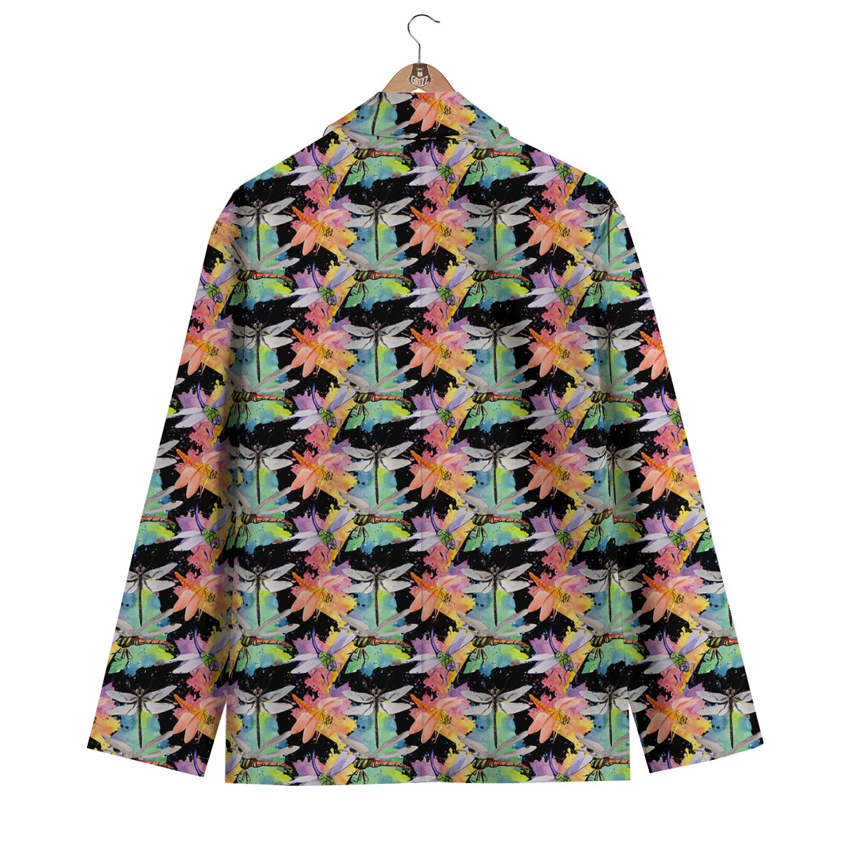 Watercolor Dragonfly Men's Blazer-grizzshop
