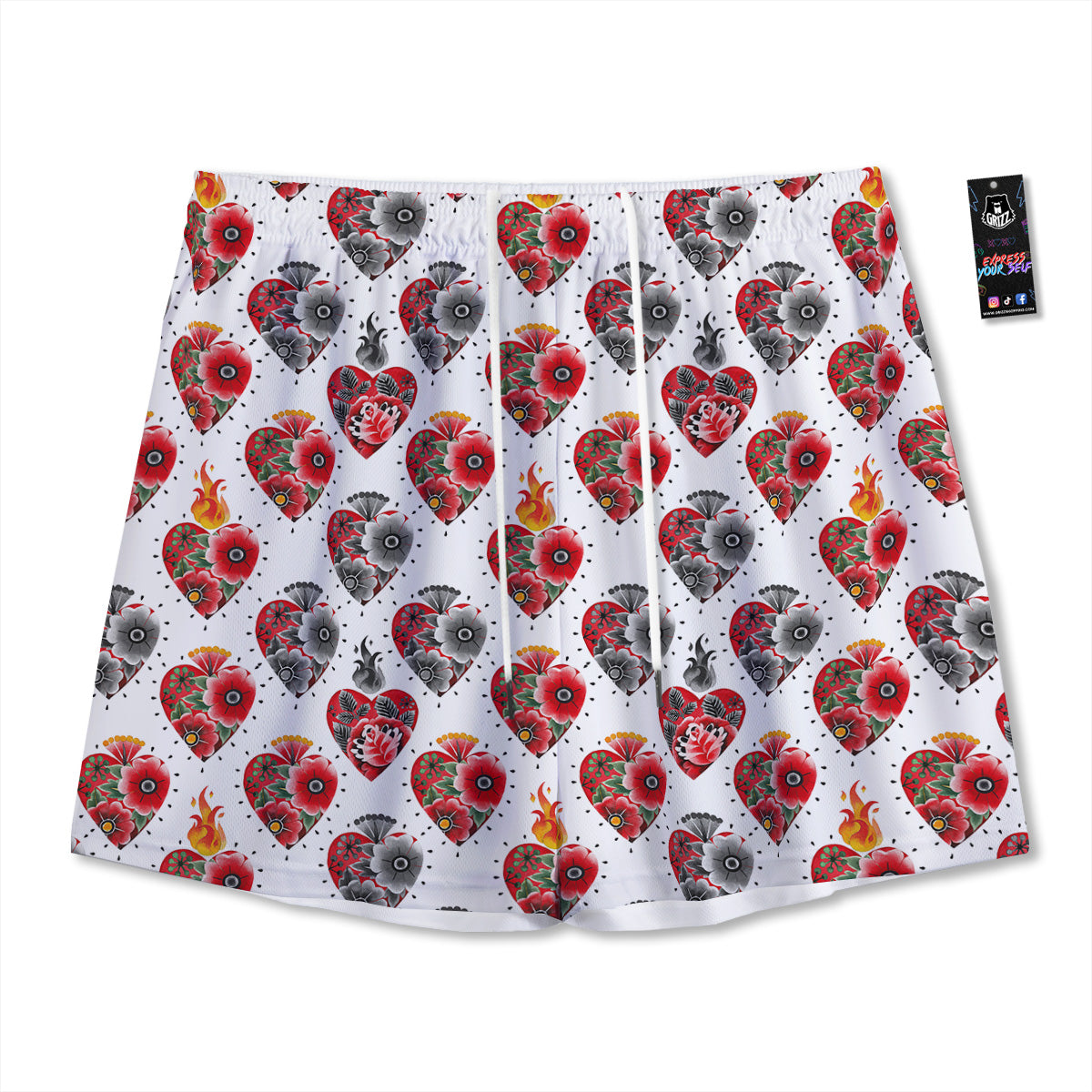 Wizard Cute Print Pattern Mesh Shorts