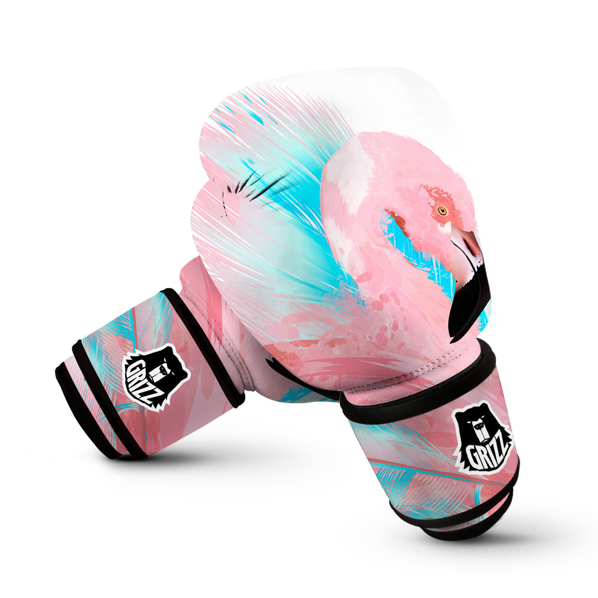 Watercolor Flamingo Boxing Gloves-grizzshop