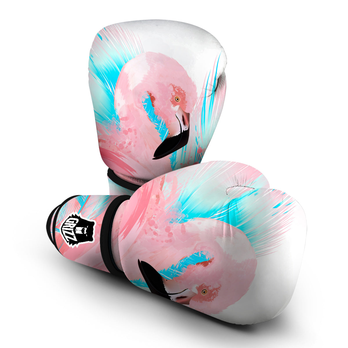 Watercolor Flamingo Boxing Gloves-grizzshop