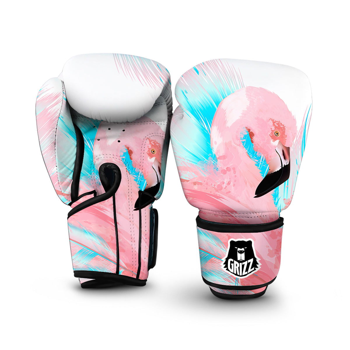 Watercolor Flamingo Boxing Gloves-grizzshop