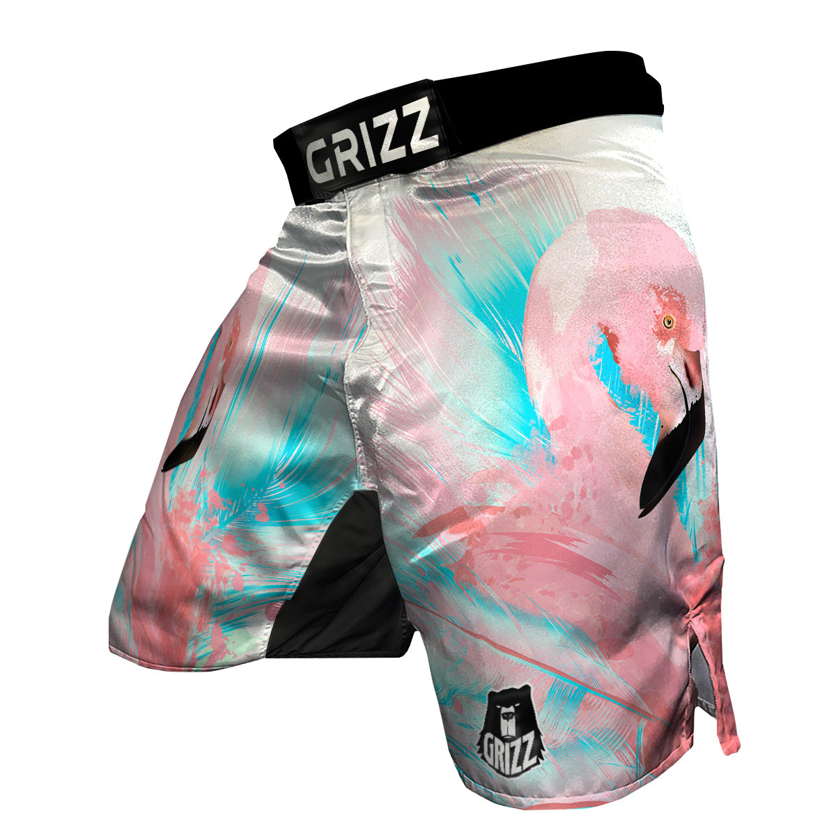 Watercolor Flamingo MMA Shorts-grizzshop