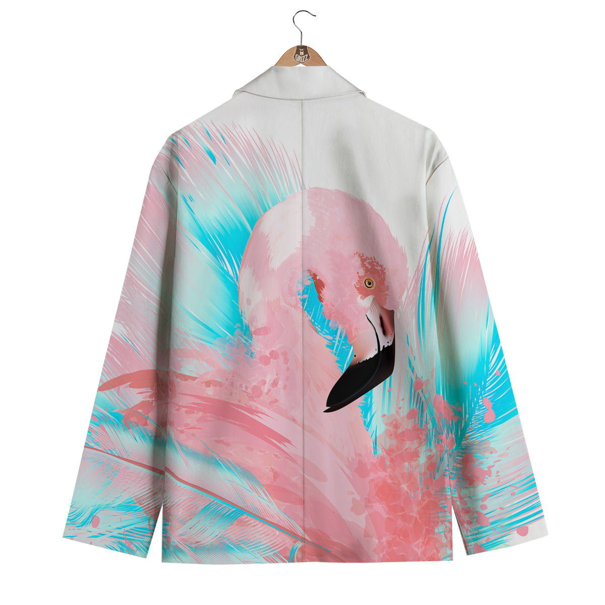 Watercolor Flamingo Men's Blazer-grizzshop