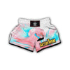 Watercolor Flamingo Muay Thai Boxing Shorts-grizzshop