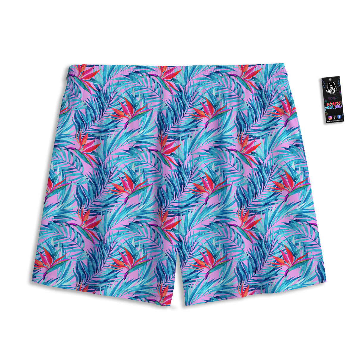USA Flag Grunge Print Mesh Shorts