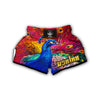 Watercolor Peacock Muay Thai Boxing Shorts-grizzshop