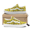 Watercolor Pineapple Beige Print Pattern Skate Shoes-grizzshop