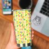 Watercolor Summer Yellow Stripe Print Pattern Tumbler-grizzshop