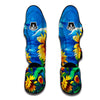 Watercolor Sunflower Muay Thai Shin Guards-grizzshop