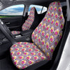 Watercolor Tropical Flower Zigzag Print Pattern Car Seat Covers-grizzshop