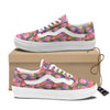 Watercolor Tulip Pink Print Pattern Skate Shoes-grizzshop