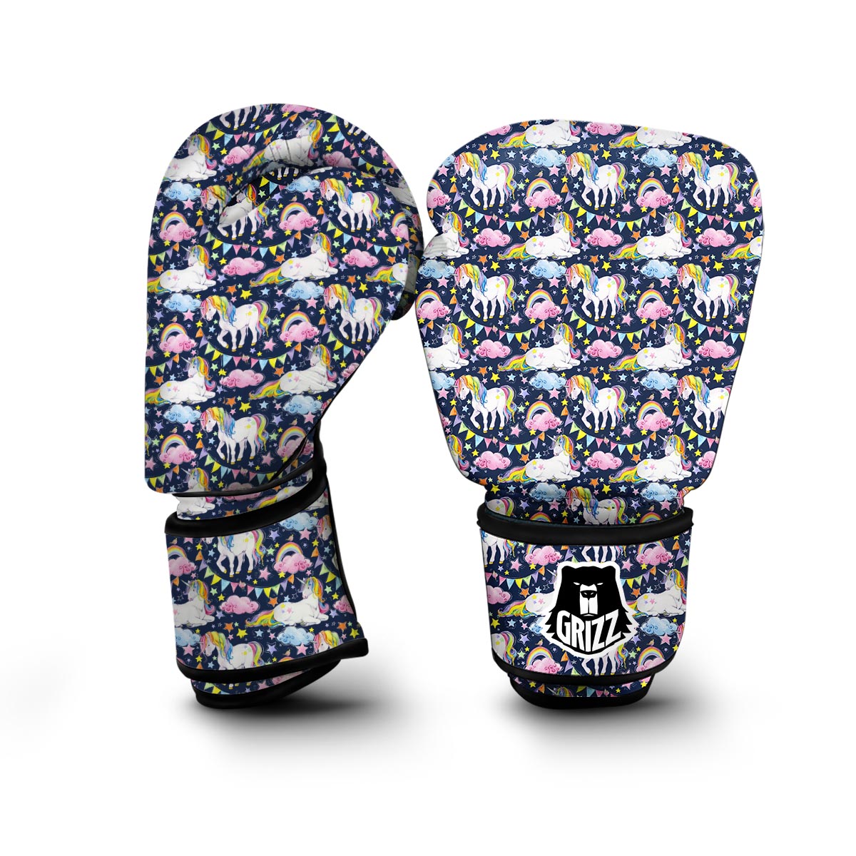 Watercolor Unicorn Boxing Gloves-grizzshop
