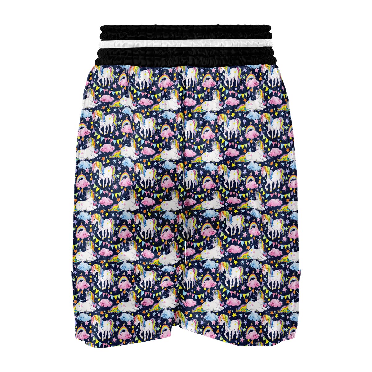 Watercolor Unicorn Boxing Shorts-grizzshop