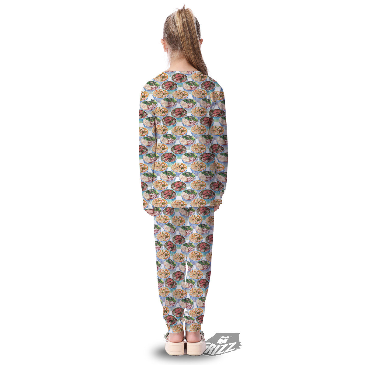 Watercolor Vietnamese Pho Print Pattern Kid's Pajamas-grizzshop