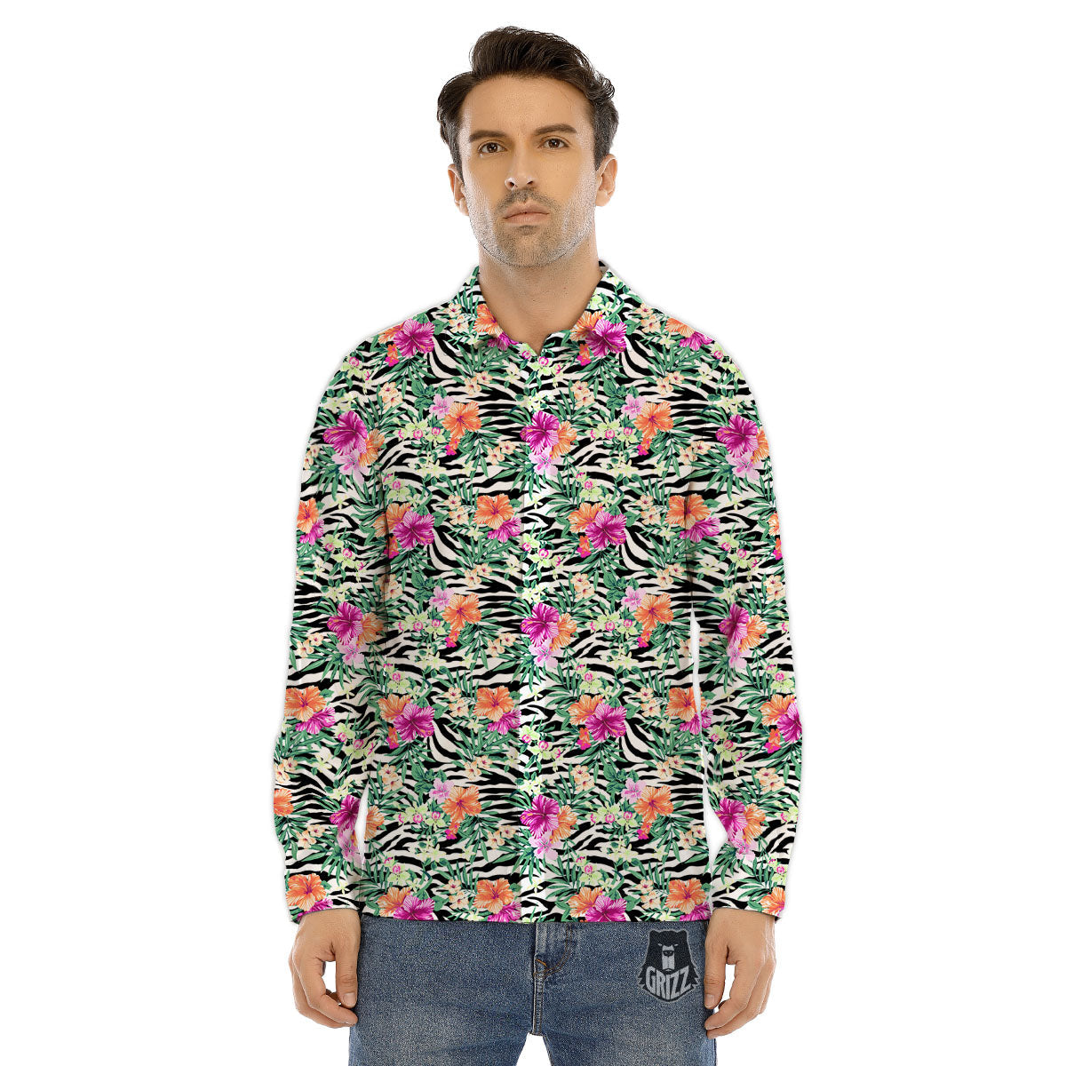 Watercolor Vietnamese Pho Print Pattern Men's Dress Shirts-grizzshop