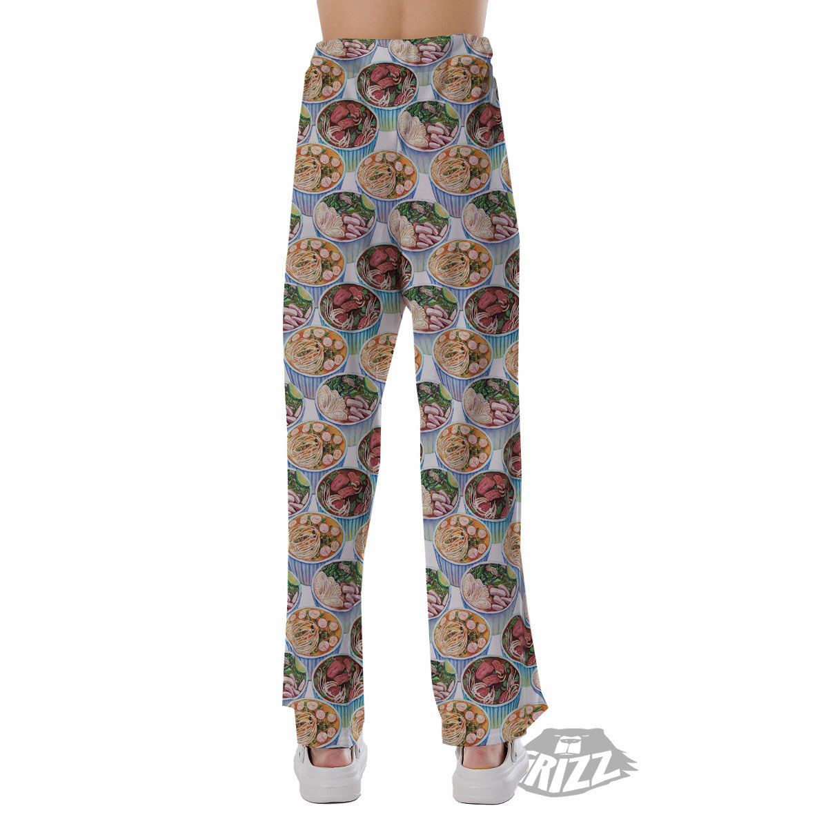 Watercolor Vietnamese Pho Print Pattern Pajama Pants-grizzshop