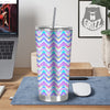 Watercolor Zig Zag Ornament Print Pattern Tumbler-grizzshop